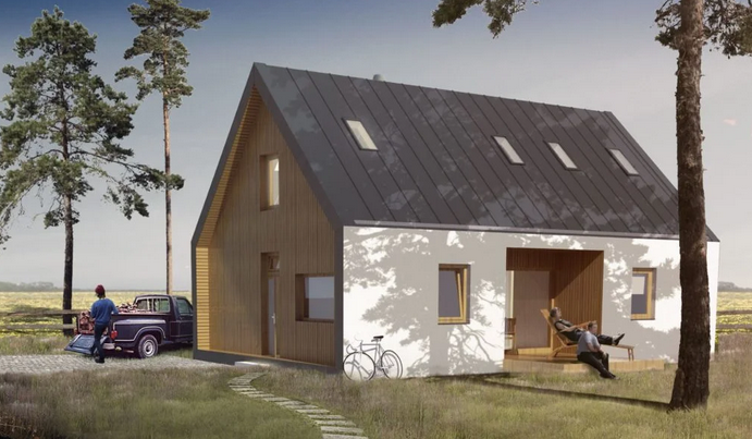 Projekt domu szkieletowego modułowy